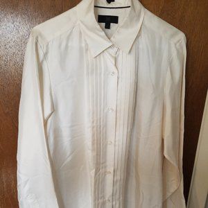 Banana Republic Ivory Tuxedo Shirt